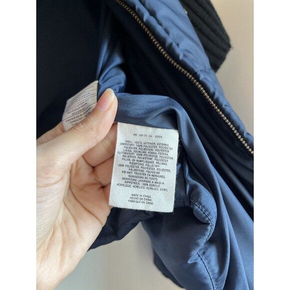 Anthropologie Daughters Of The Liberation Puffer Jacket XS Navy Fold Over XS - Picture 5 of 10